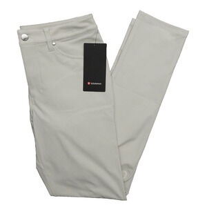 Mens Lululemon ABC Slim Fit Pant 31 X 34 Bone Four Way Stretch Zipper Pocket